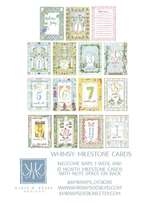 KMK Whimsy Milestone Cards