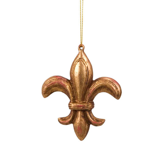 Fleur de Lis Ornament   Gold   4"