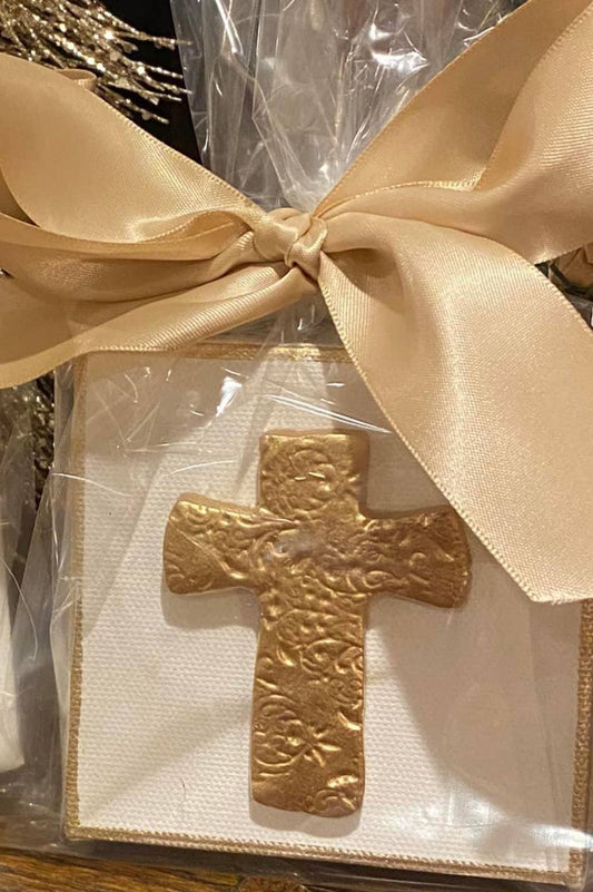 Gold Gilded Cross Canvas