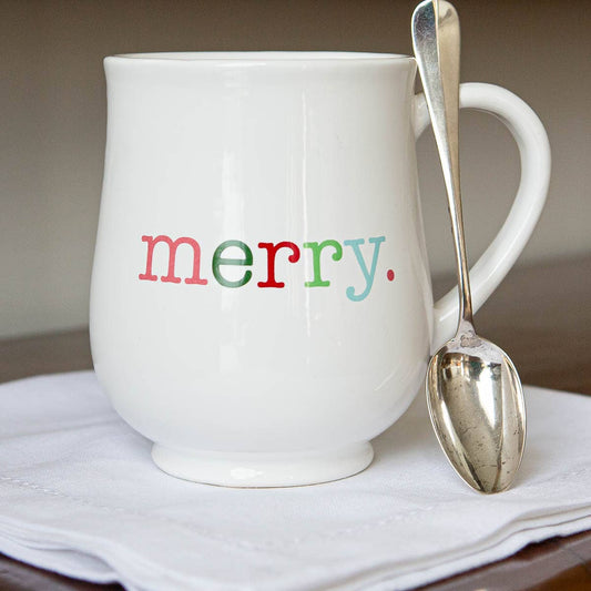 Merry Coffee Mug   White/Multi   18 oz.